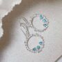 Sterling Silver Turquoise Splash Earrings, thumbnail 2 of 5