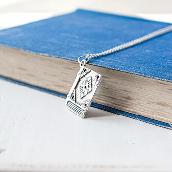 Silver Plated Book Pendant Necklace, 7 of 10