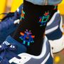 Men's Bamboo Socks Black Robot, thumbnail 2 of 5