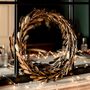 Antique Brass Mistletoe Christmas Wreath, thumbnail 1 of 2