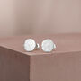 Hammered Silver Disc Earrings, thumbnail 4 of 9
