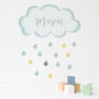 Personalised Cloud Nursery Name Wall Sticker, thumbnail 1 of 2