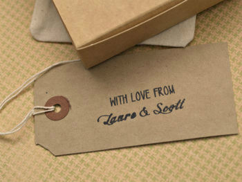 'With Love' Personalised Wedding Favours Stamp, 3 of 3
