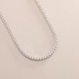 Sterling Silver Fine Tennis Necklace, thumbnail 2 of 4