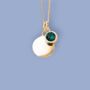 Genuine Emerald Cz Necklace In 18ct Gold Plated Silver, thumbnail 6 of 12