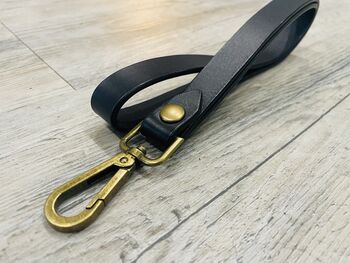 Personalised Black Leather ID Holder And Lanyard, 12 of 12