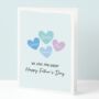 Personalised Three Hearts Father's Day Card, thumbnail 5 of 5
