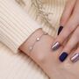 Sterling Silver Tiny Cz Trio Bracelet, thumbnail 6 of 12