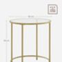 Round Side Table Tempered Glass Steel Frame, thumbnail 12 of 12