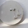 Sterling Silver Delicate Spiral Heart Earrings, thumbnail 5 of 11