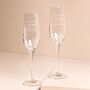 Set Of Two Personalised Wedding Champagne Glasses, thumbnail 3 of 3