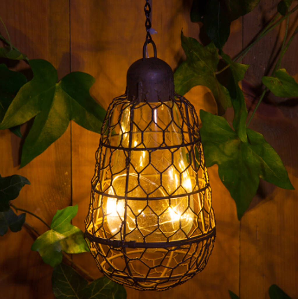 outdoor solar pendant bulb hanging light by red lilly | notonthehighstreet.com