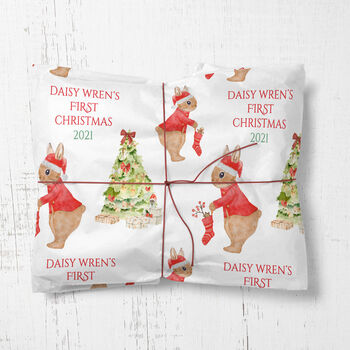 Rabbit Personalised Christmas Wrapping Paper, 6 of 6