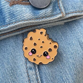 Cookie Enamel Pin – Cute Chocolate Chip, 3 of 6