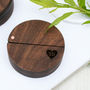 Personalised Walnut Wood And Copper Engraved Ring Box, thumbnail 1 of 4