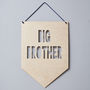 Big Brother / Little Brother Hanging Wooden Flag, thumbnail 1 of 4