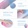 Blue Pink Keyboard And Mouse Wrist Rest Pad Set, thumbnail 5 of 6