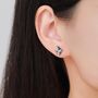 Sterling Silver Barn Swallow Bird Stud Earrings, thumbnail 6 of 11