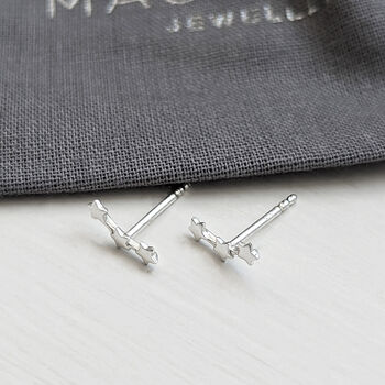 Tiny Triple Star Climber Earrings, 2 of 6