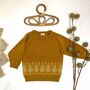 Leaf Pattern Knitted Children's Jumper, thumbnail 3 of 7
