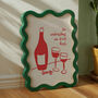 On Wednesdays We Drink Rosé Illustrated Wine Print, thumbnail 2 of 7