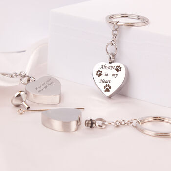 Personalised Urn Keyring For Pet Cremation Ashes, 3 of 9