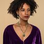 Green Onxy Gold Plated Statement Pendant, thumbnail 2 of 4