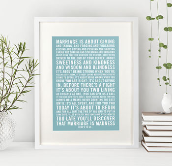 Marriage Is About… Personalised Print, 2 of 7