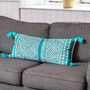 Jaipur Turquoise Large Bolster Cushion, thumbnail 2 of 3