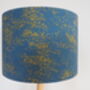 Teal Lampshade With Mustard Abstract Pattern, thumbnail 2 of 6