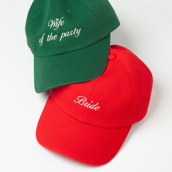 Custom Wedding Style Embroidered Cap For Wife Bride Groomsman Bridesmaids, 6 of 6