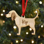 Beagle Personalised Dog Wooden Christmas Decoration, thumbnail 4 of 7