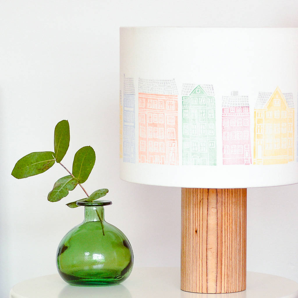 Copenhagen Colourful Buildings Drum Lampshade By Lume