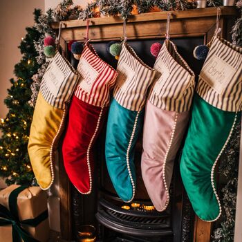 Personalised Velvet Christmas Stocking, 6 of 12