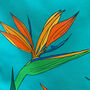 Tropical Bird Of Paradise Flower Cotton Tea Towel, thumbnail 7 of 8
