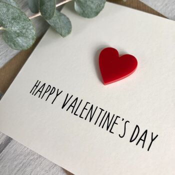Happy Valentine's Day Acrylic Heart Card, 2 of 3