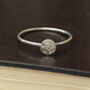 Sterling Silver Tiny Full Moon Stacking Ring, thumbnail 1 of 6