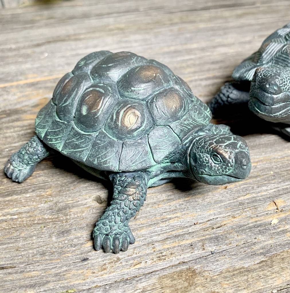 Pair Of Tortoise Garden Sculptures By London Garden Trading ...