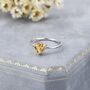 Genuine Yellow Citrine Ring In Sterling Silver, Us Five Eight, thumbnail 3 of 11