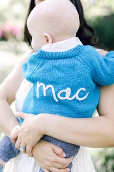 Personalised Name Embroidered Child's Knitted Jumper, 6 of 10