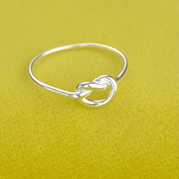 Sterling Silver Love Knot Ring, 5 of 9