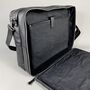Black Leather Laptop Carry All Bag, thumbnail 8 of 9