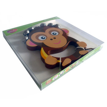 Monkey Wooden Hand Bell Rattle, 3 of 5