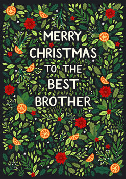 Christmas Card For Brother, Merry Christmas Brother, 3 of 3