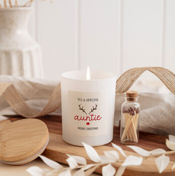 Personalised Christmas Candle Gift For Auntie, 9 of 12