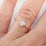 Iliana 9ct Gold Grey Rose Cut Diamond Ring, thumbnail 1 of 4