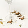 Personalised Five Butterfly Wine Glass Charms, thumbnail 1 of 5