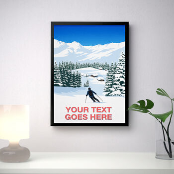 Personalised Ski Mountain Poster, 2 of 7