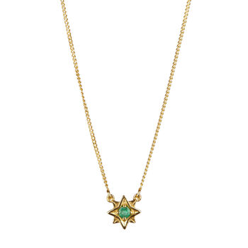 Guiding North Star Gemstone Necklace Silver/Gold Plated, 6 of 9