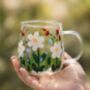 Hand Painted Daisy Glass Mug, thumbnail 1 of 3